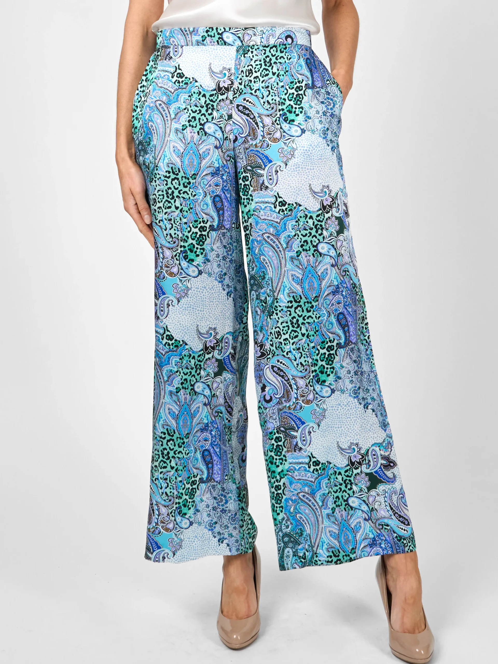 Favourbrook Cruise Trousers Blue Dharma Silk Satin-Women Eveningwear | Eveningwear