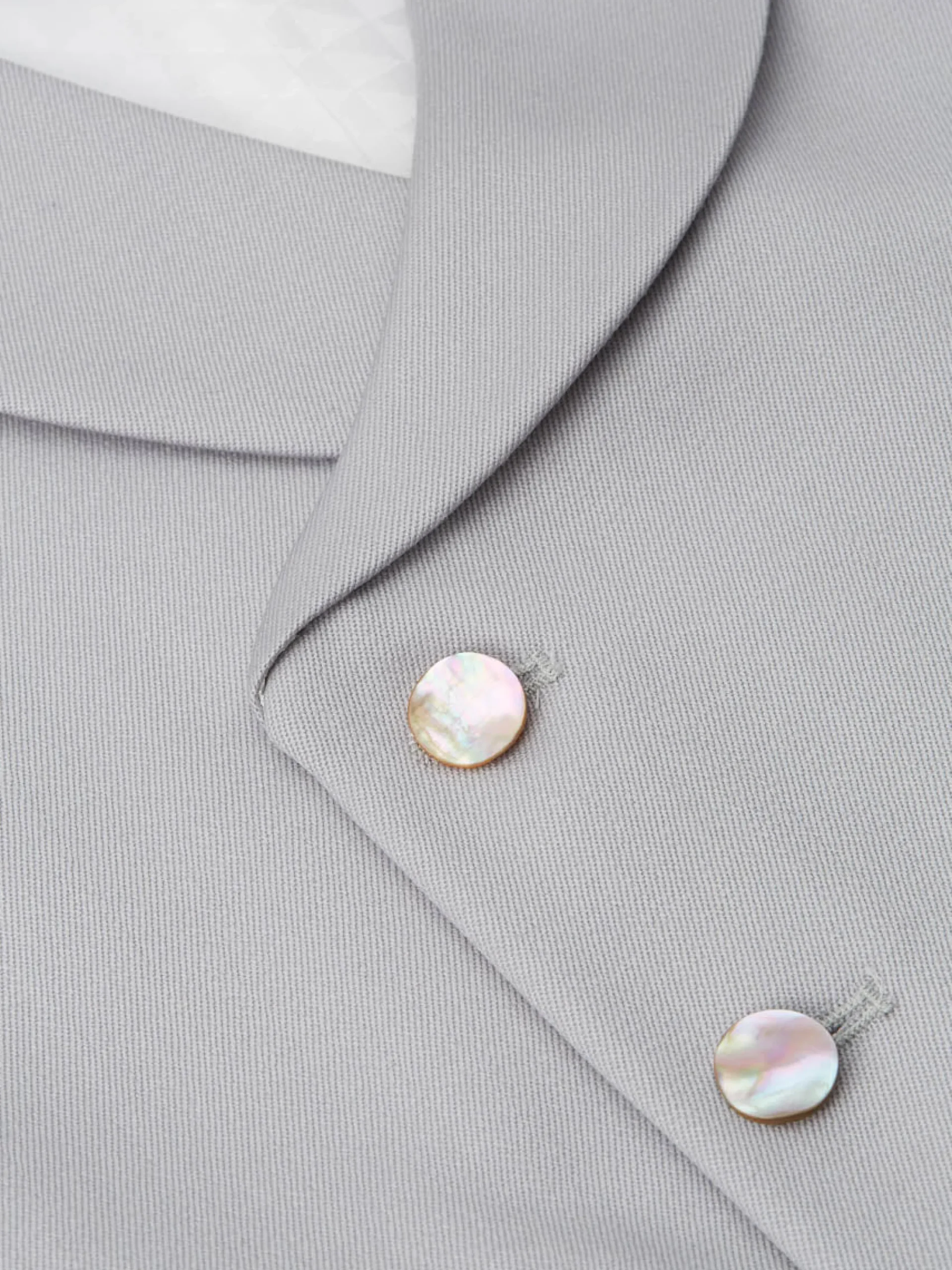 Favourbrook Dukes Dove Grey Double Breasted 8 Button Shawl Lapel Waistcoat- Waistcoats | Shawl Lapel Waistcoats