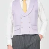 Favourbrook Dukes Lilac Double Breasted 8 Button Shawl Lapel Waistcoat- Wedding Attire | Waistcoats