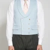 Favourbrook Dukes Pale Blue Double Breasted 8 Button Shawl Lapel Waistcoat- Royal Ascot | Wedding Attire