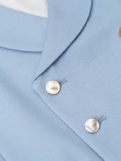 Favourbrook Dukes Pale Blue Double Breasted 8 Button Shawl Lapel Waistcoat- Royal Ascot | Wedding Attire