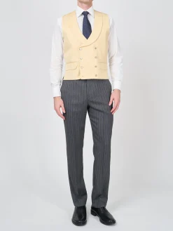 Favourbrook Dukes Yellow Double Breasted 8 Button Shawl Lapel Waistcoat- Waistcoats | Shawl Lapel Waistcoats
