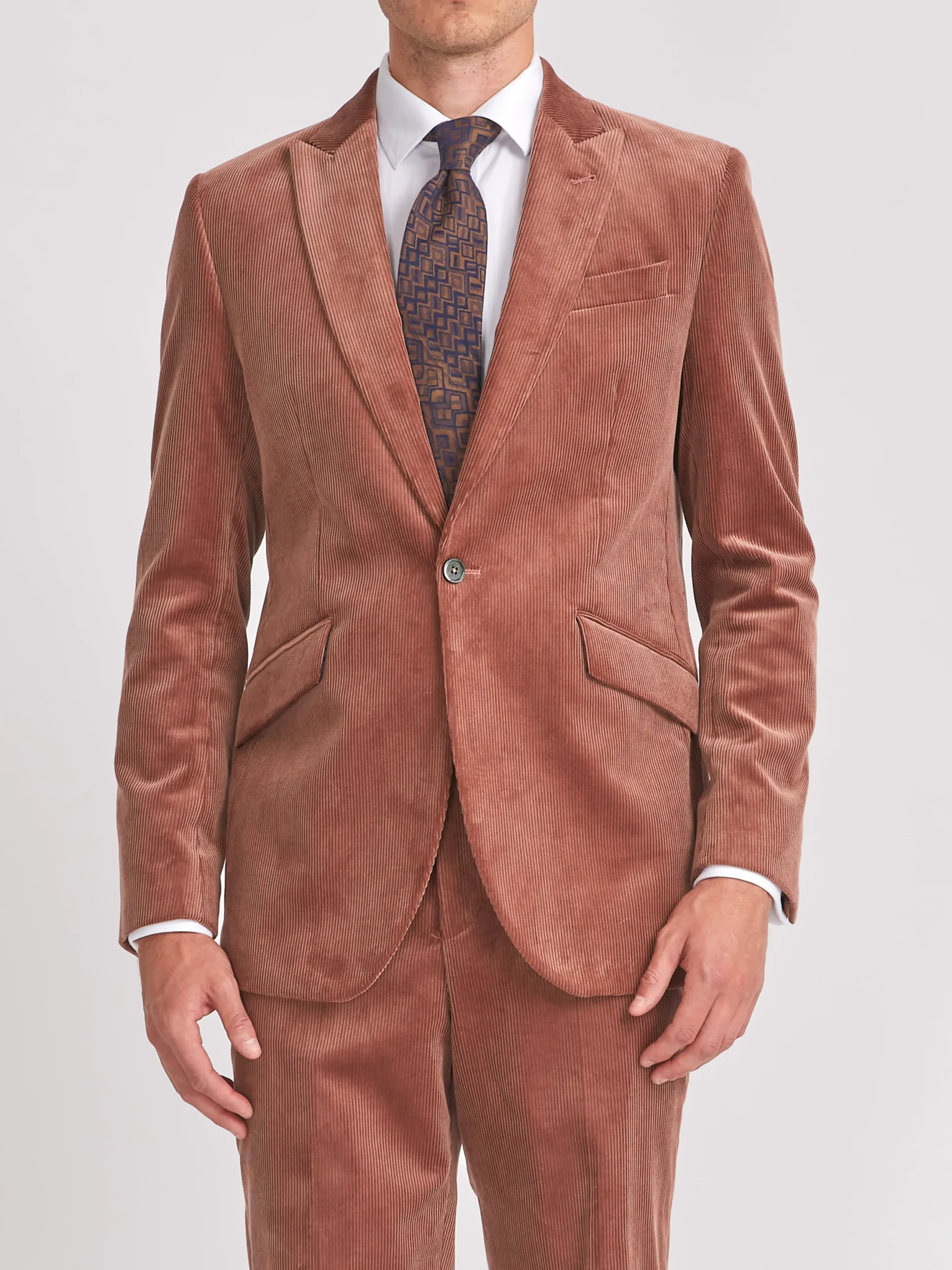 Favourbrook Dusk Pink Hatfield Cord Newport Jacket- Suits