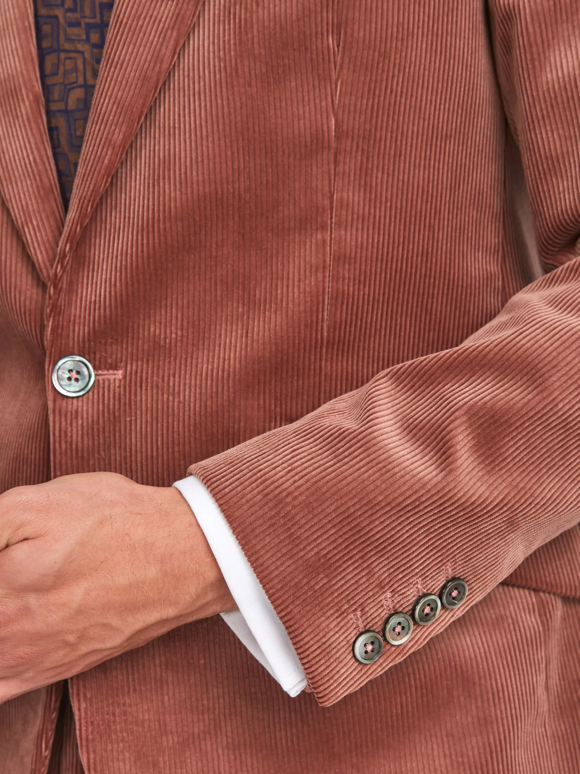 Favourbrook Dusk Pink Hatfield Cord Newport Jacket- Suits