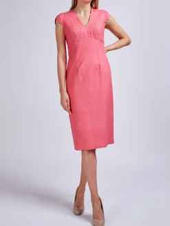 Favourbrook Florence Dress Strawberry Katmandu Silk Tasar-Women Dresses