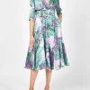 Favourbrook Grace Circle Dress Pink Green Dharma Silk Satin-Women Raceday | Mother Of The Bride