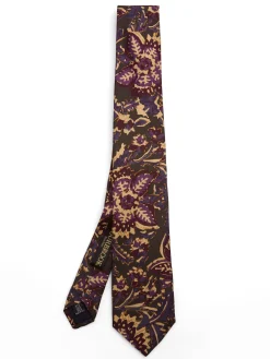 Favourbrook Green / Purple Charleston Silk Tie- Ties