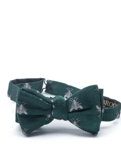 Favourbrook Green & Silver Bees Pleated Cummerbund & Bow Tie Set- Bow Ties & Cummerbund Sets