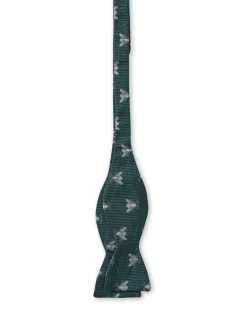 Favourbrook Green & Silver Bees Pleated Cummerbund & Bow Tie Set- Bow Ties & Cummerbund Sets