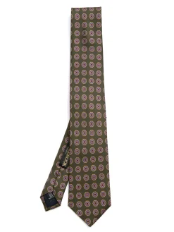 Favourbrook Green Firle Silk Tie- Ties