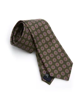 Favourbrook Green Firle Silk Tie- Ties