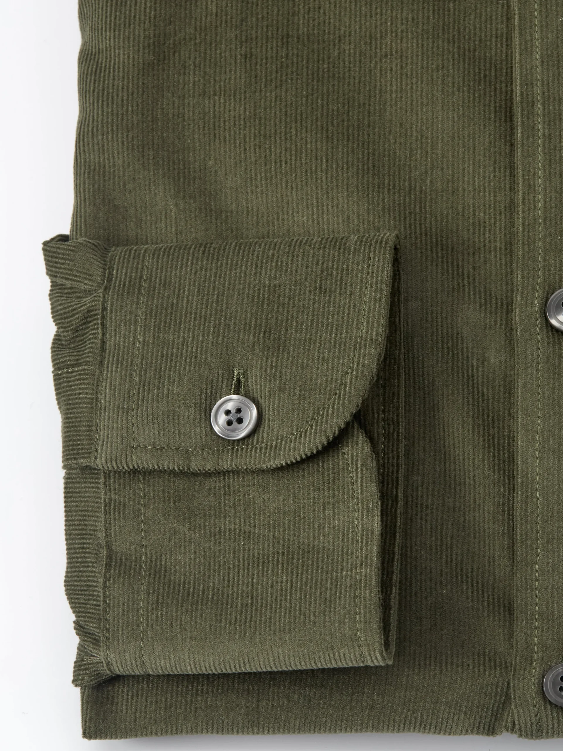 Favourbrook Green Mersey Cord Burlington Shirt- Shirts