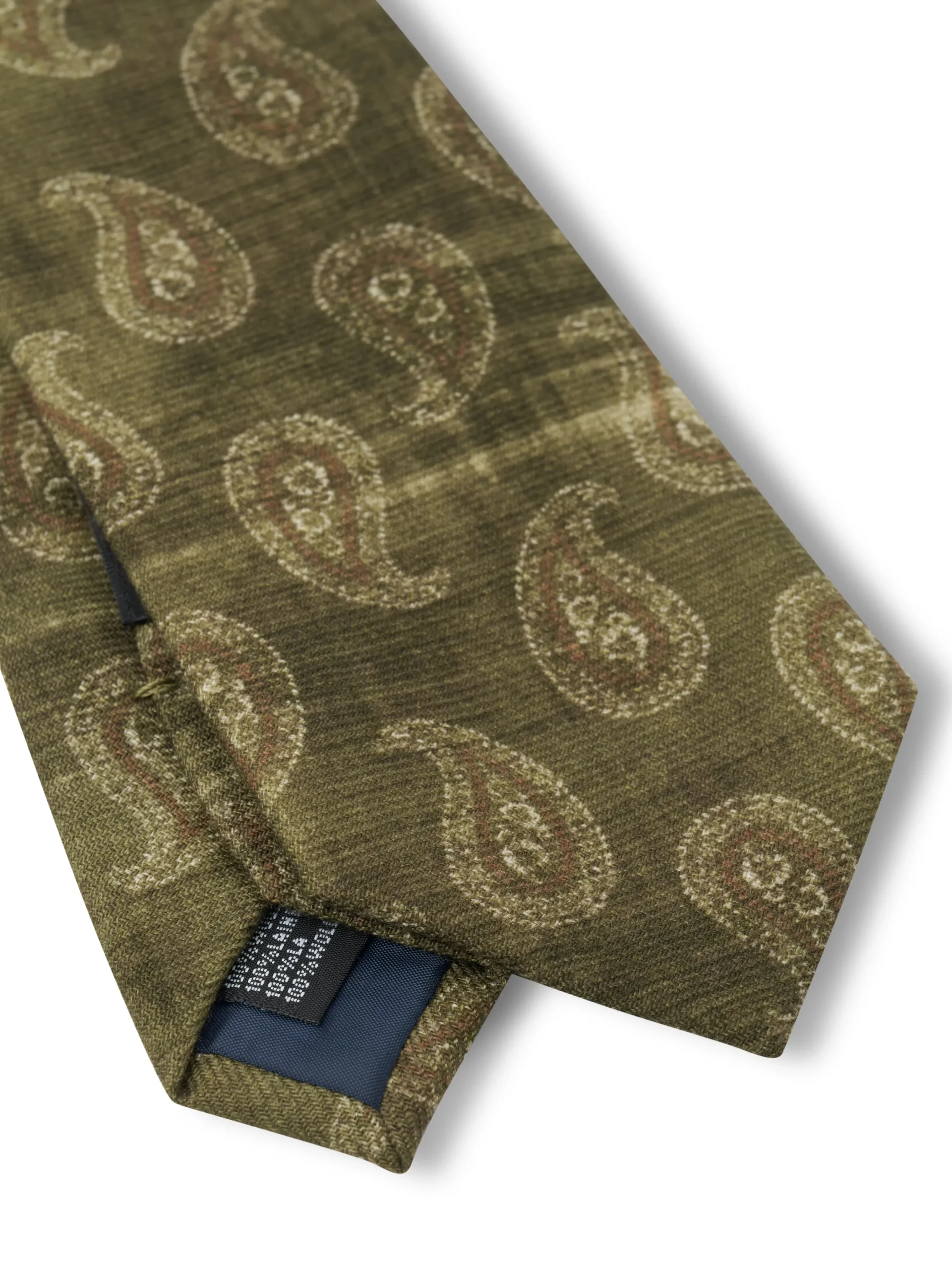 Favourbrook Green Shirburn Paisley Wool Tie- Wedding Attire | Ties