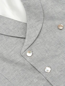Favourbrook Grey Frampton Double Breasted 8 Button Shawl Lapel Waistcoat- Waistcoats | Shawl Lapel Waistcoats