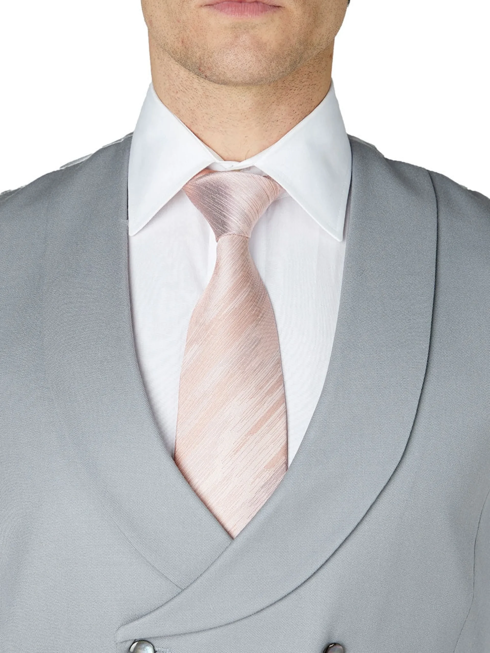 Favourbrook Grey Gabardine Wool Double Breasted 8 Button Shawl Lapel Waistcoat- Groomswear | Waistcoats