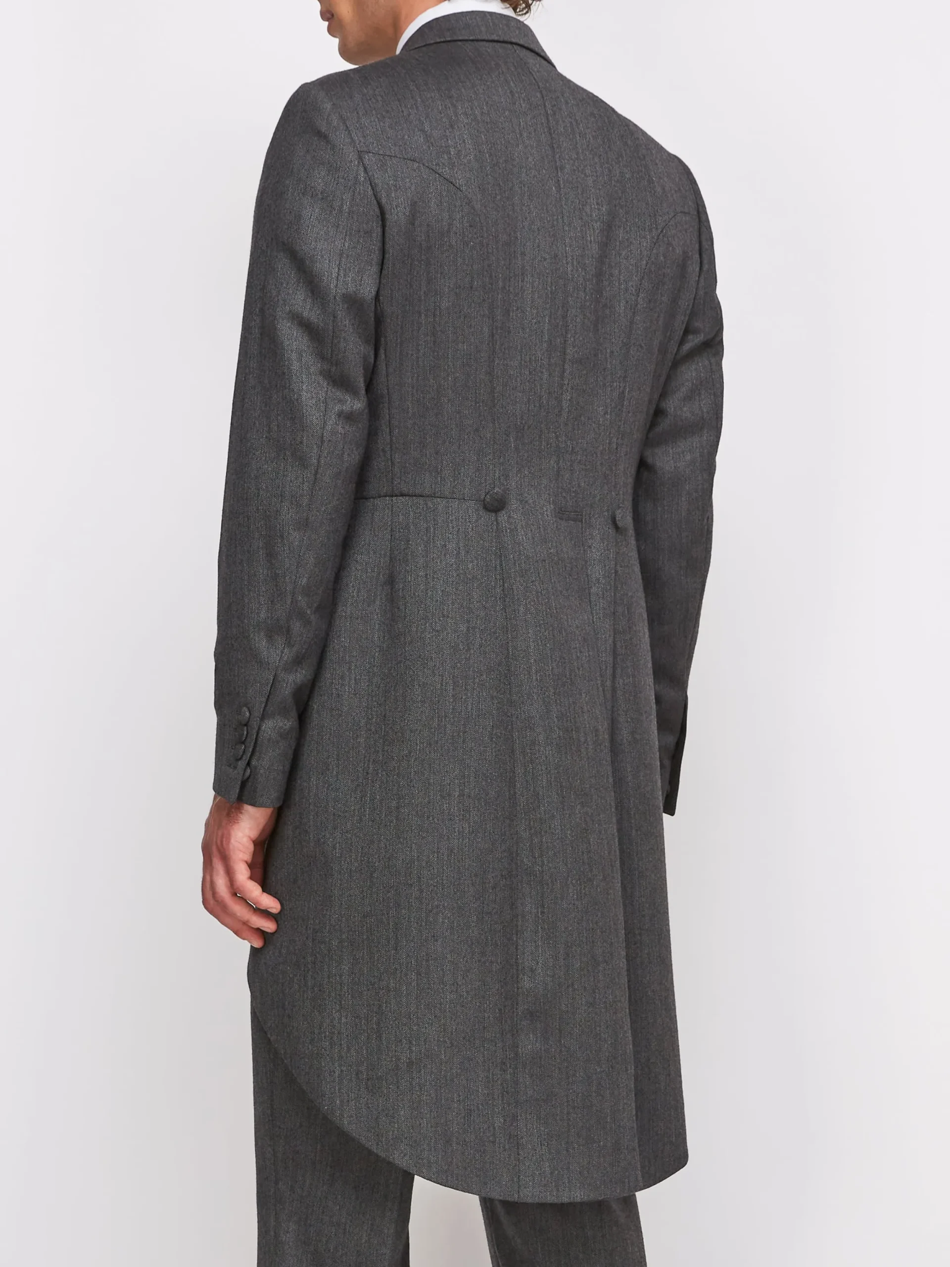 Favourbrook Grey Norfolk Herringbone Wool Morning Coat- Royal Ascot | Wedding Attire