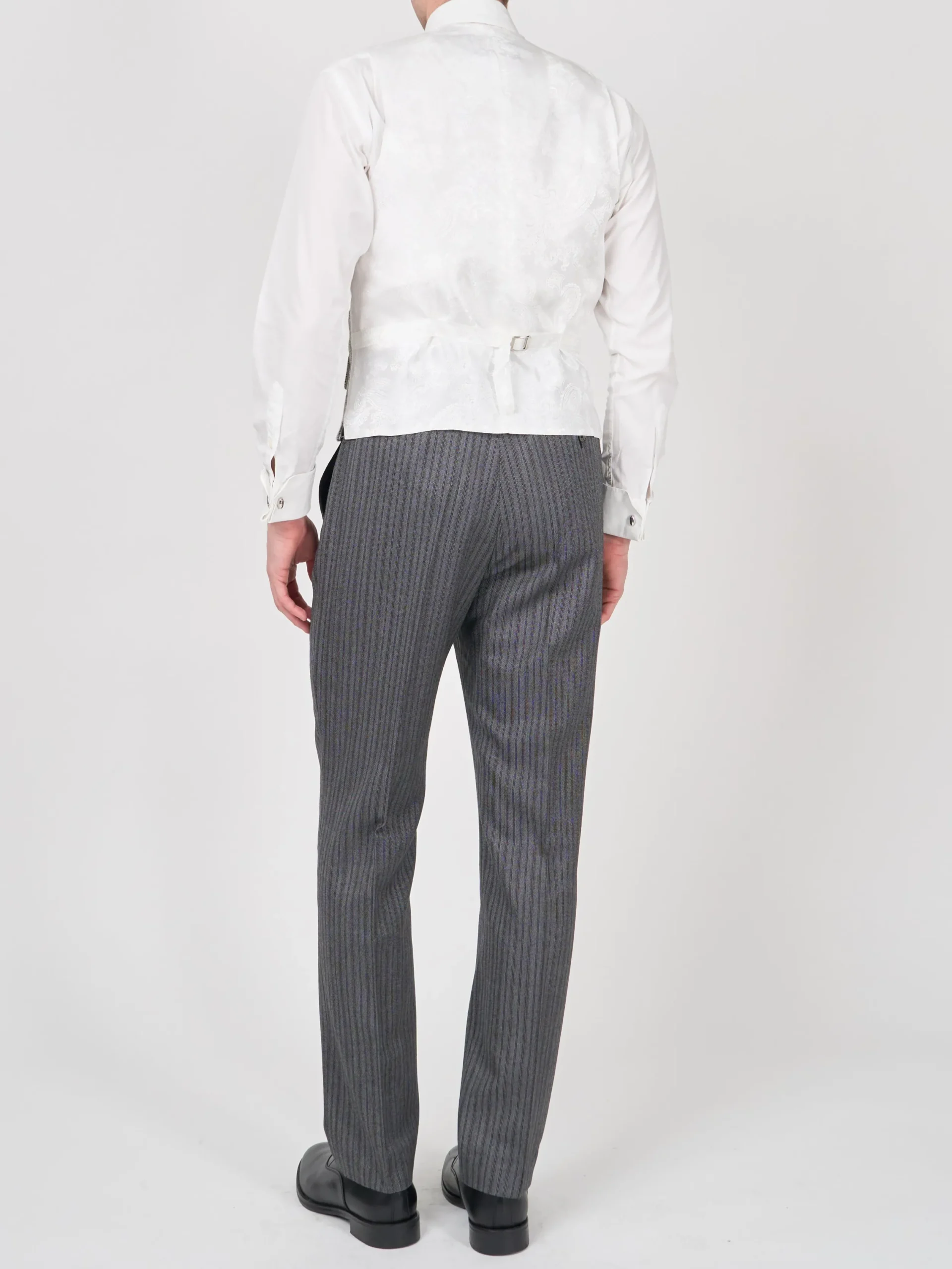 Favourbrook Grey Wetherby Double Breasted 8 Button Shawl Lapel Waistcoat- Waistcoats | Shawl Lapel Waistcoats