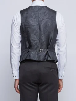 Favourbrook Indigo Chifu Single Breasted 6 Button Waistcoat- Waistcoats | Single Breasted Waistcoats
