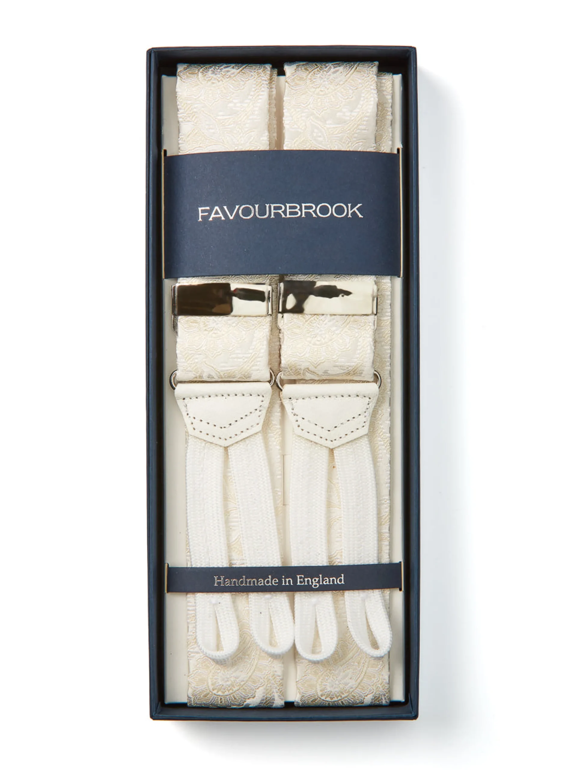 Favourbrook Ivory Albert Silk Braces- Braces