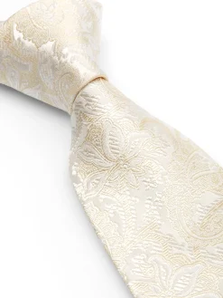 Favourbrook Ivory Albert Silk Tie- Ties