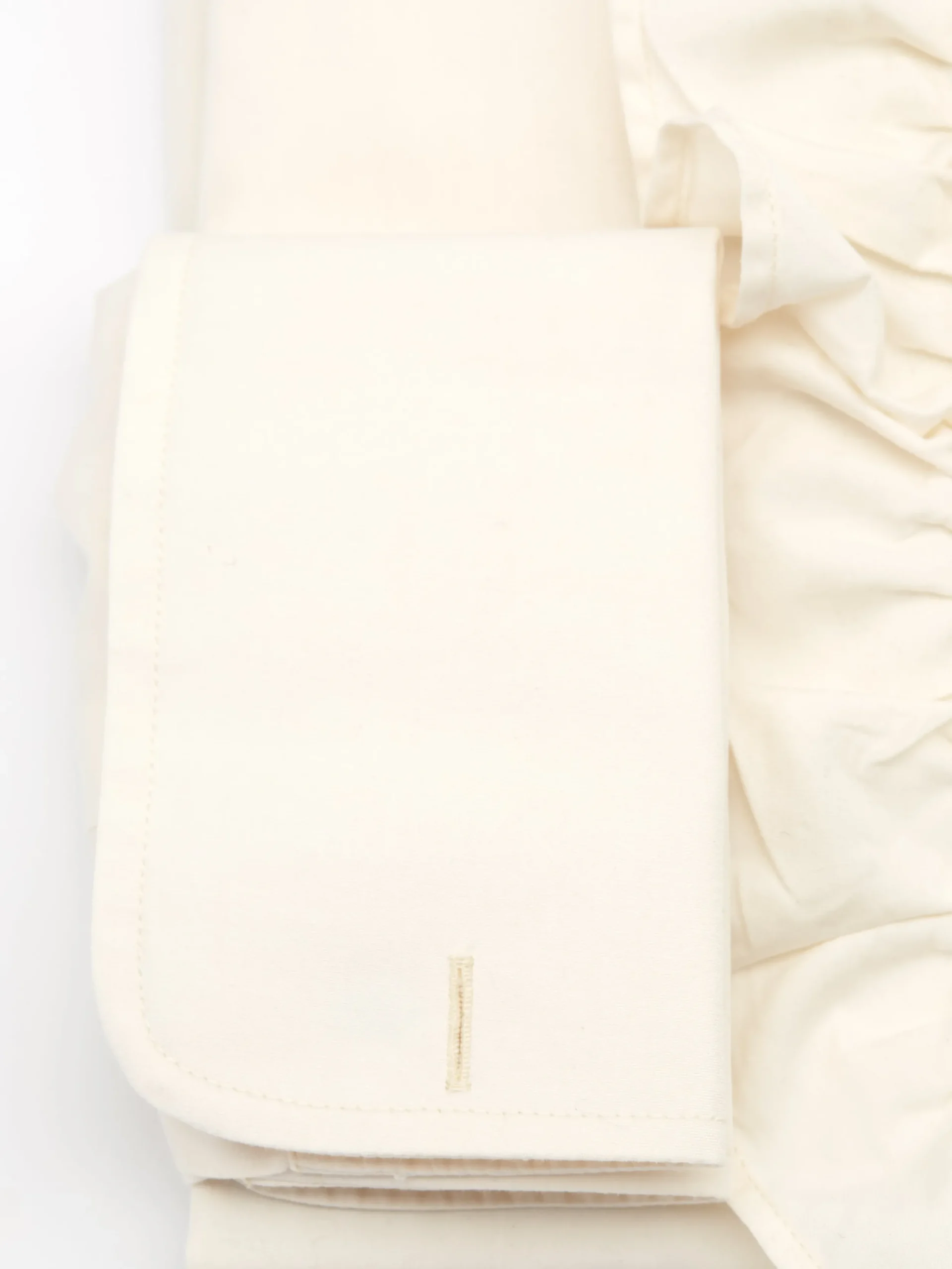 Favourbrook Ivory Poplin Cotton Large Frill Shirt- Shirts
