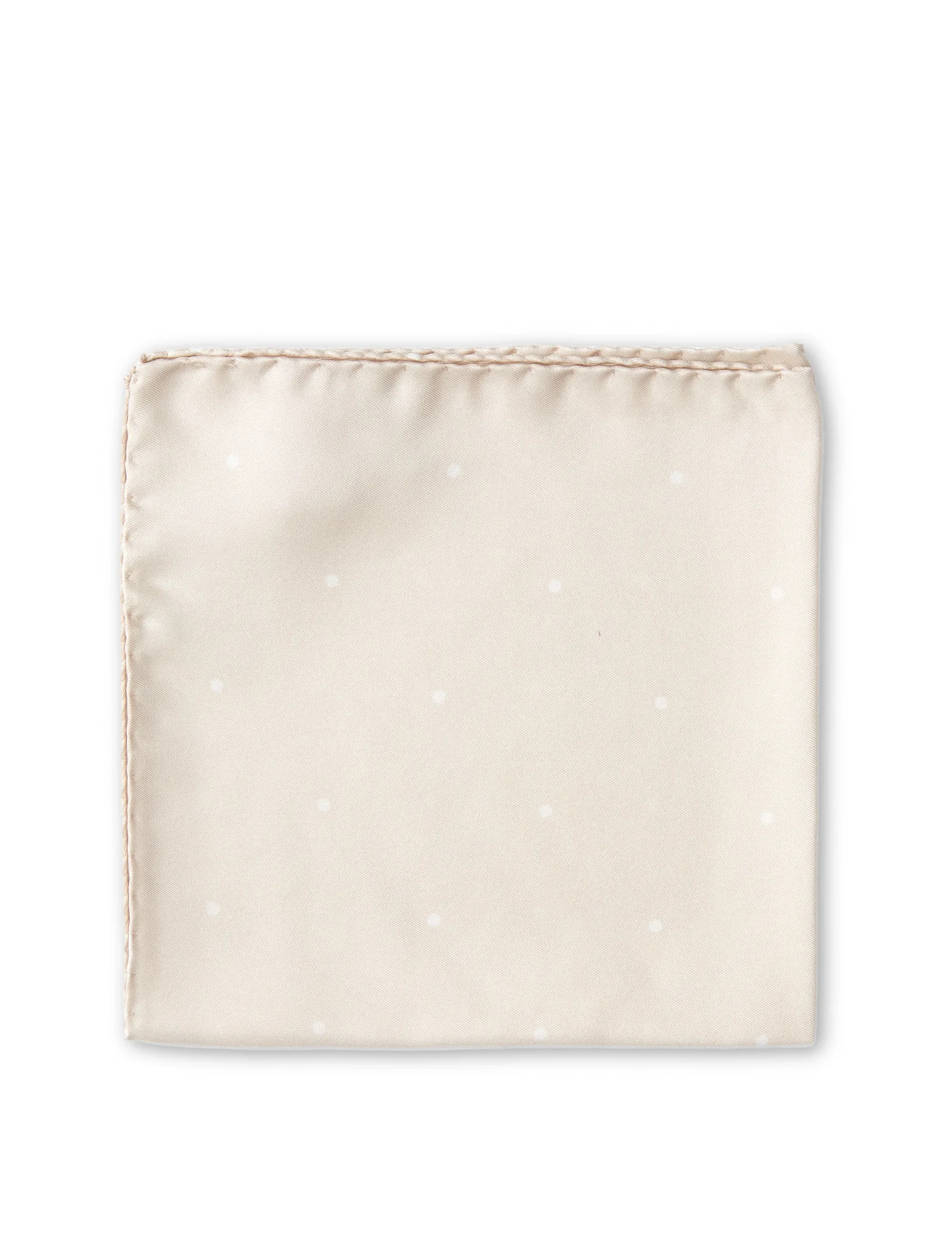 Favourbrook Ivory Spot Silk Pocket Square- Pocket Squares