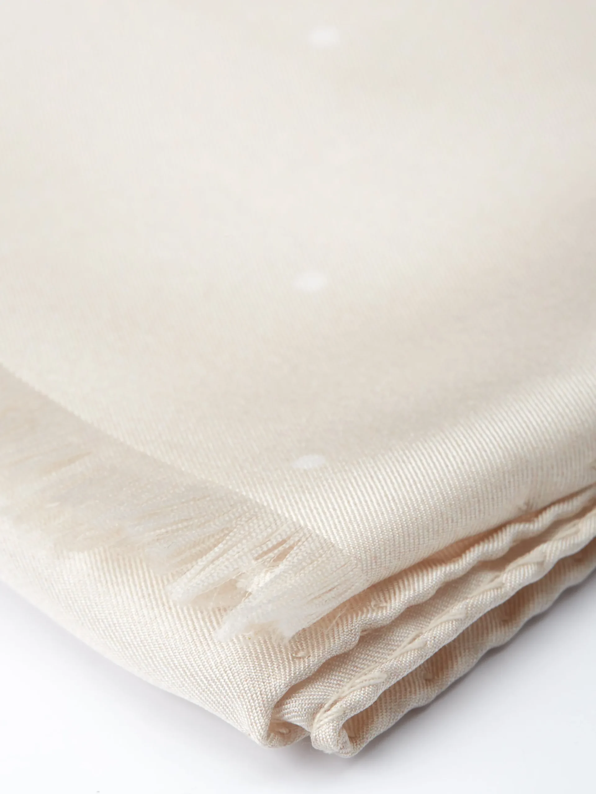 Favourbrook Ivory Spot Silk Scarf- Scarves & Cravats