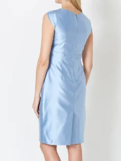 Favourbrook Josephine Dress Pale Blue Plain Shantung-Women Raceday | Mother Of The Bride