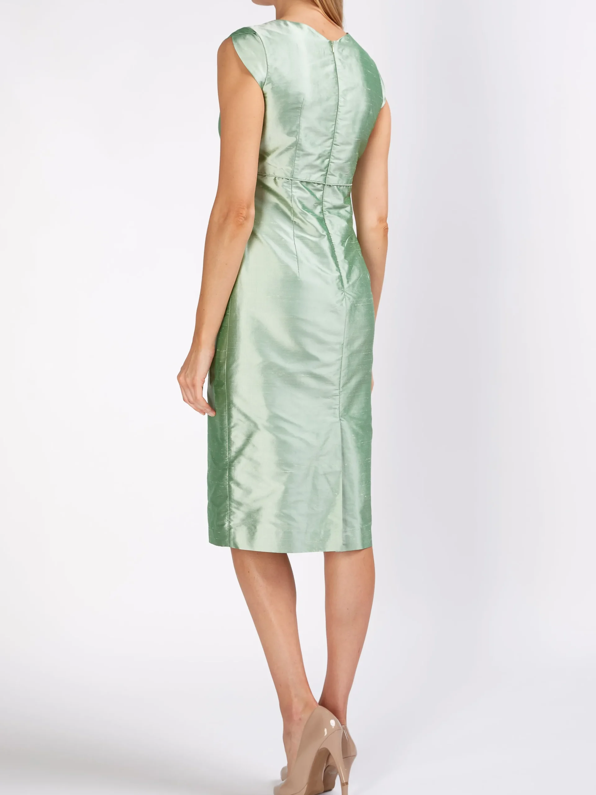 Favourbrook Josephine Dress Willow Plain Silk Douppion-Women Raceday | Dresses