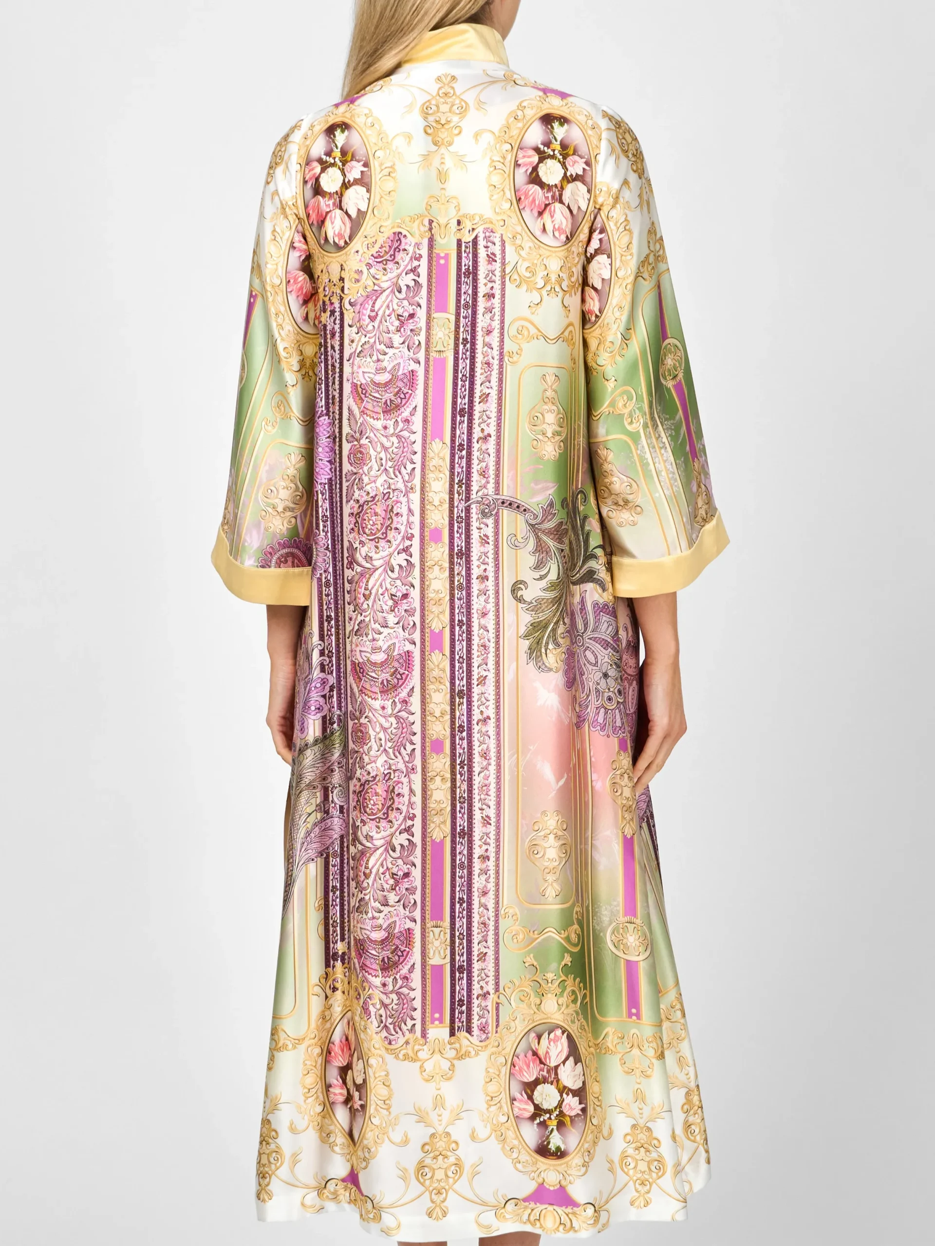 Favourbrook Kimono Coat Eau De Nil Beaufort Silk Satin-Women Jackets & Coats