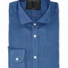 Favourbrook Lagan Colne Linen Cutaway Collar Shirt- Shirts