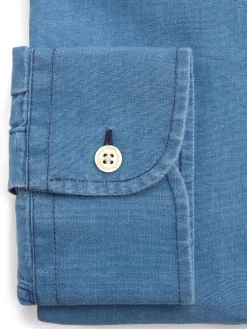 Favourbrook Light Indigo Rockwell Cotton Burligton Shirt- Shirts