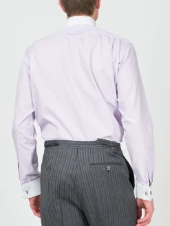 Favourbrook Lilac/White Steed Cotton Gatsby Shirt- Shirts