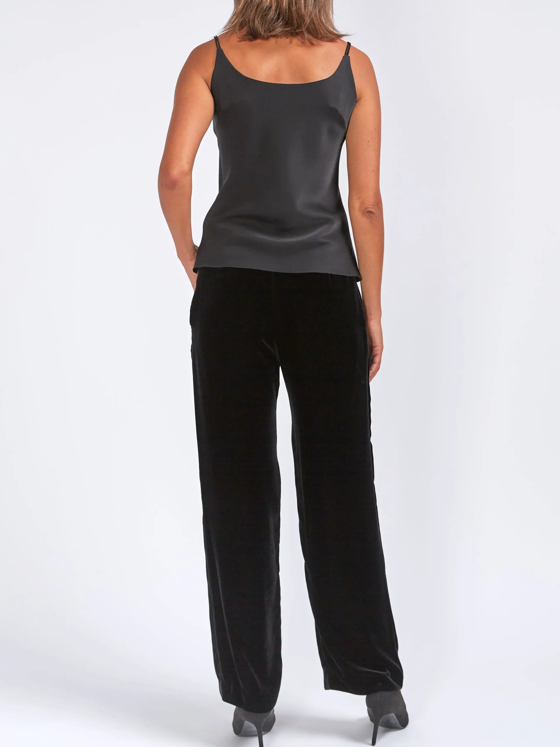 Favourbrook Lounge Trousers Black Silk Velvet-Women Eveningwear | Eveningwear