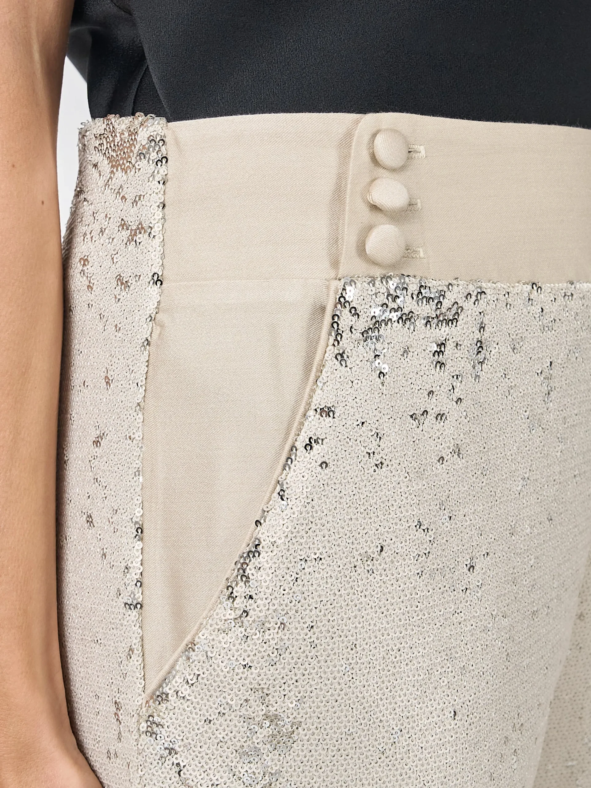 Favourbrook Lounge Trousers Oyster Mini Sequins-Women Eveningwear | Eveningwear