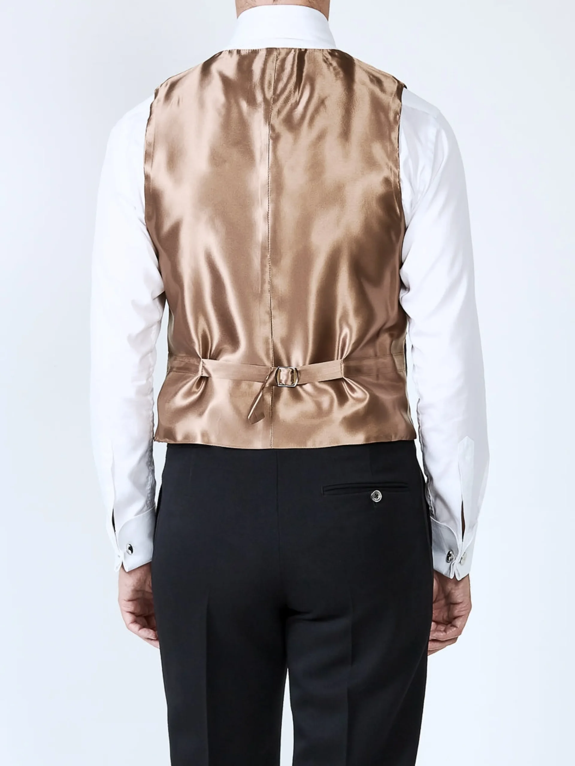 Favourbrook Midnight Gold Winnington Silk Single Breasted 6 Button Waistcoat- Groomswear | Waistcoats