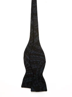 Favourbrook Midnight Heathcote Paisley Cotton/Silk Bow Tie- Bow Ties