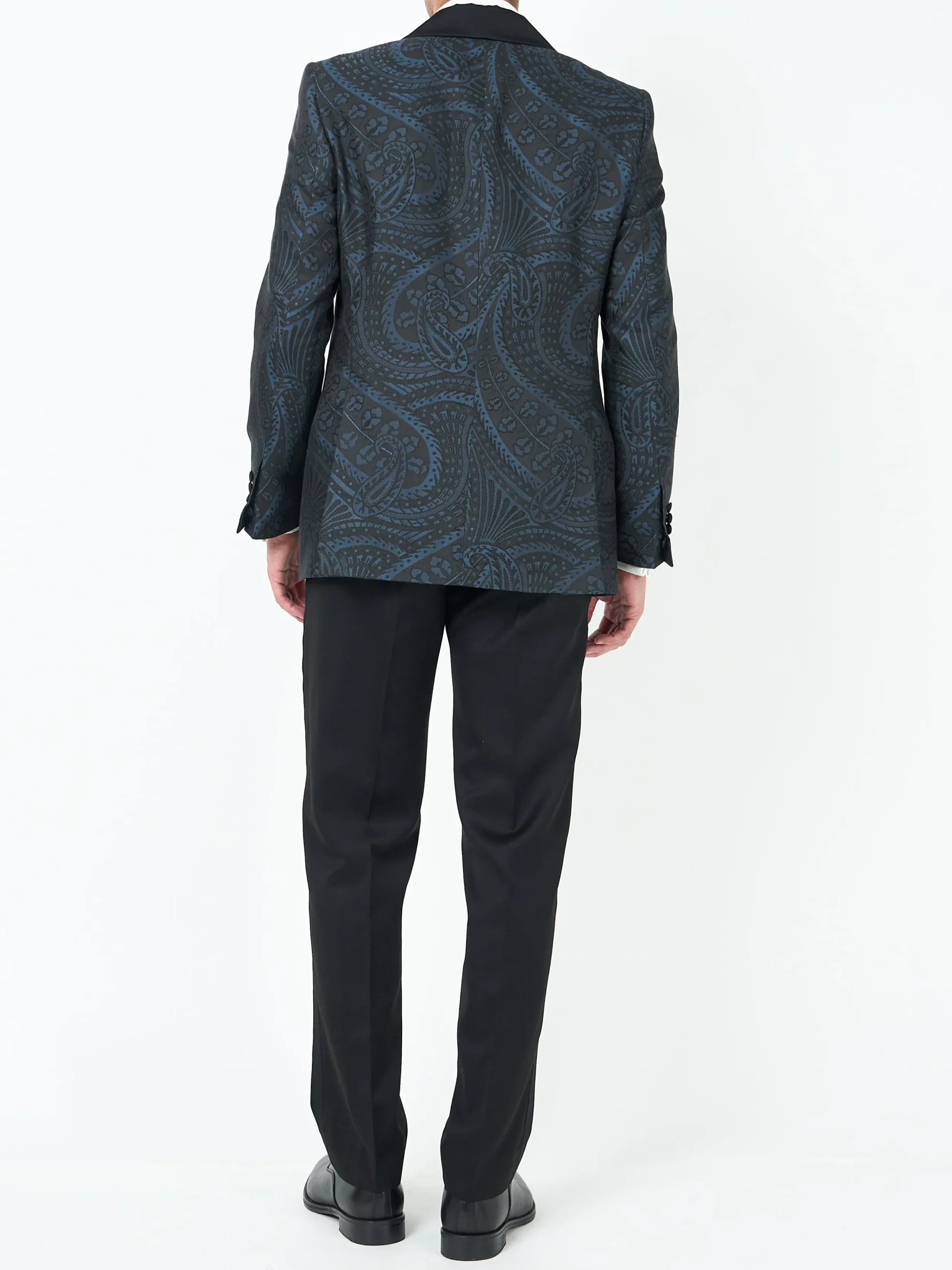 Favourbrook Midnight Heathcote Paisley Shawl Lapel Dinner Jacket- Occasionwear | Dinner Jackets
