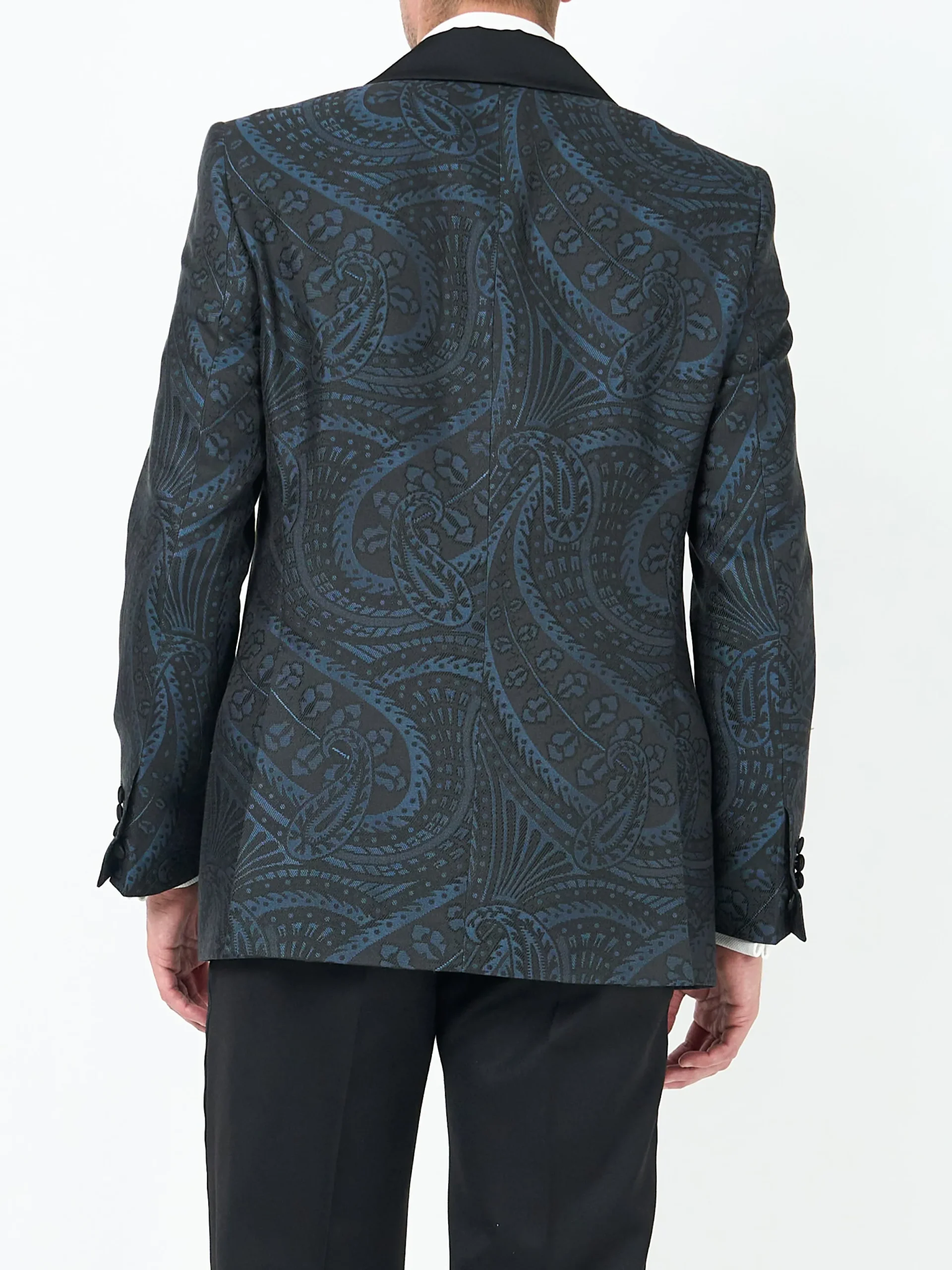 Favourbrook Midnight Heathcote Paisley Shawl Lapel Dinner Jacket- Occasionwear | Dinner Jackets