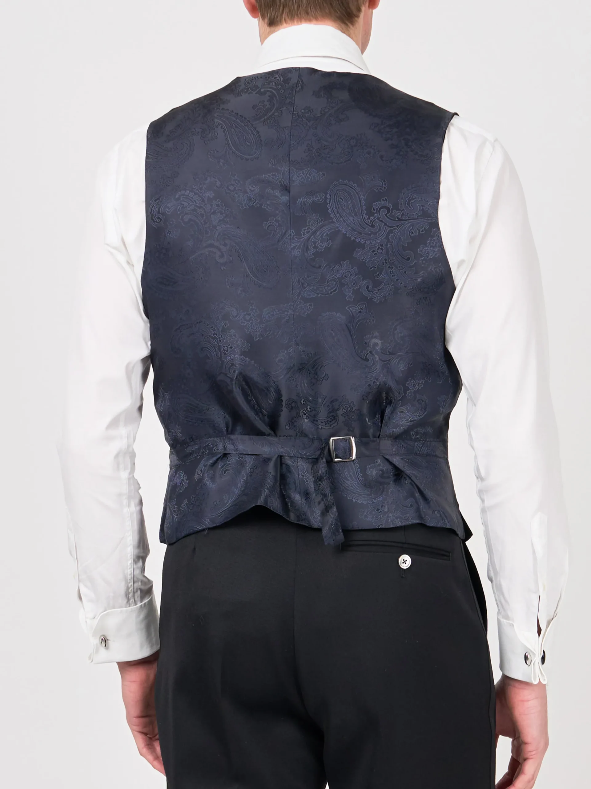 Favourbrook Midnight Red Winnington Silk Single Breasted 6 Button Waistcoat- Waistcoats | Evening Waistcoats