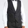Favourbrook Midnight Vincent Wool Single Breasted 4 Button Shawl Lapel Waistcoat- Waistcoats | Evening Waistcoats