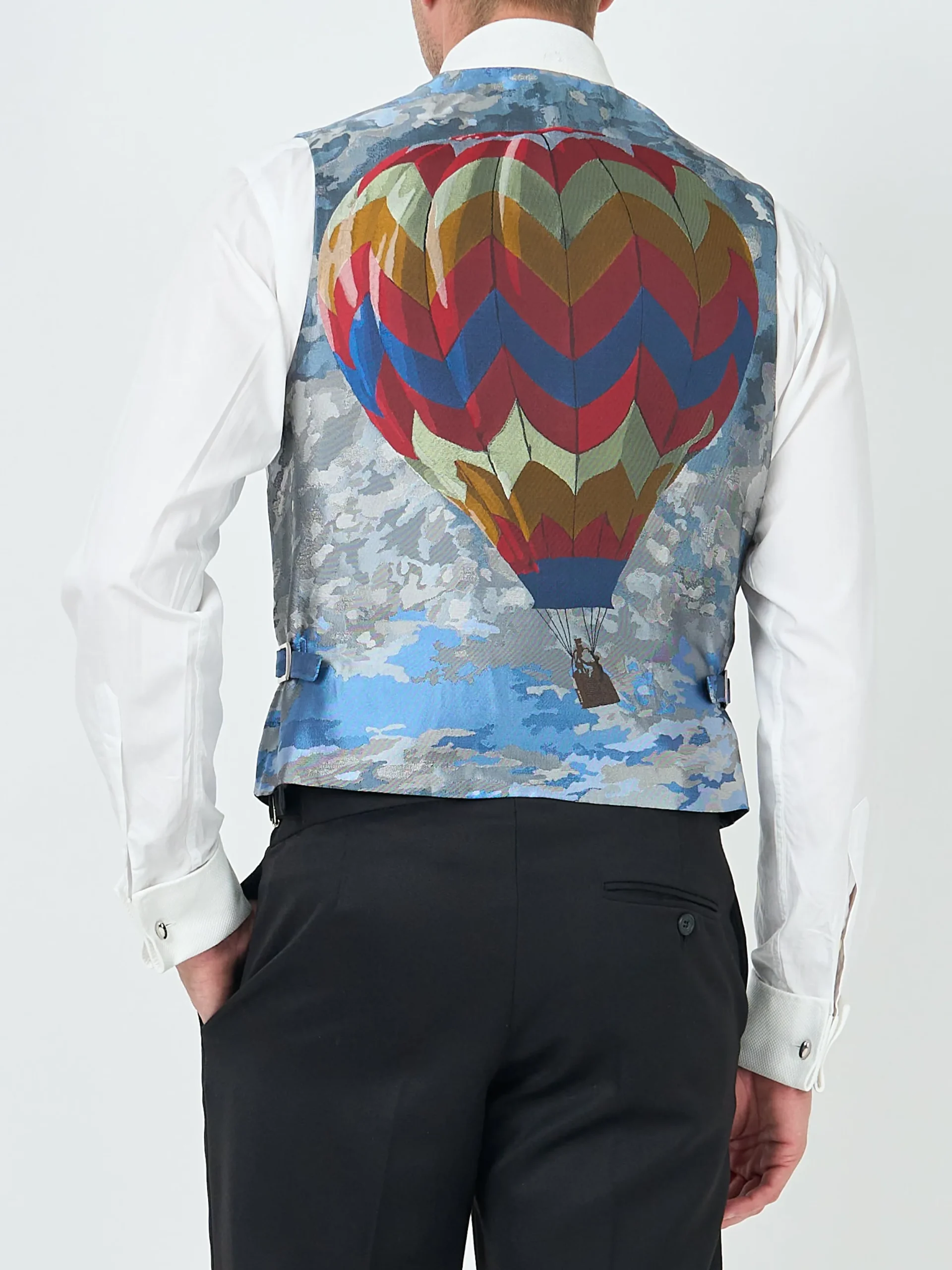 Favourbrook Multi Blanchard Cotton Single Breasted 4 Button Waistcoat- Waistcoats | Single Breasted Waistcoats