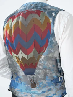 Favourbrook Multi Blanchard Cotton Single Breasted 4 Button Waistcoat- Waistcoats | Single Breasted Waistcoats