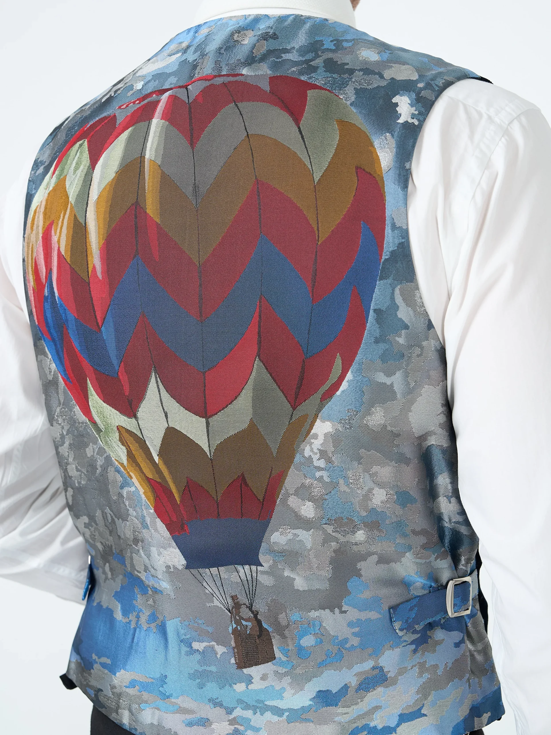 Favourbrook Multi Blanchard Cotton Single Breasted 4 Button Waistcoat- Waistcoats | Single Breasted Waistcoats