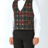 Favourbrook Multi Dunrobin Wool Double Breasted 8 Button Shawl Lapel Waistcoat- Waistcoats | Evening Waistcoats
