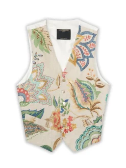 Favourbrook Multi Fulford Single Breasted 6 Button Waistcoat- Waistcoats | Single Breasted Waistcoats