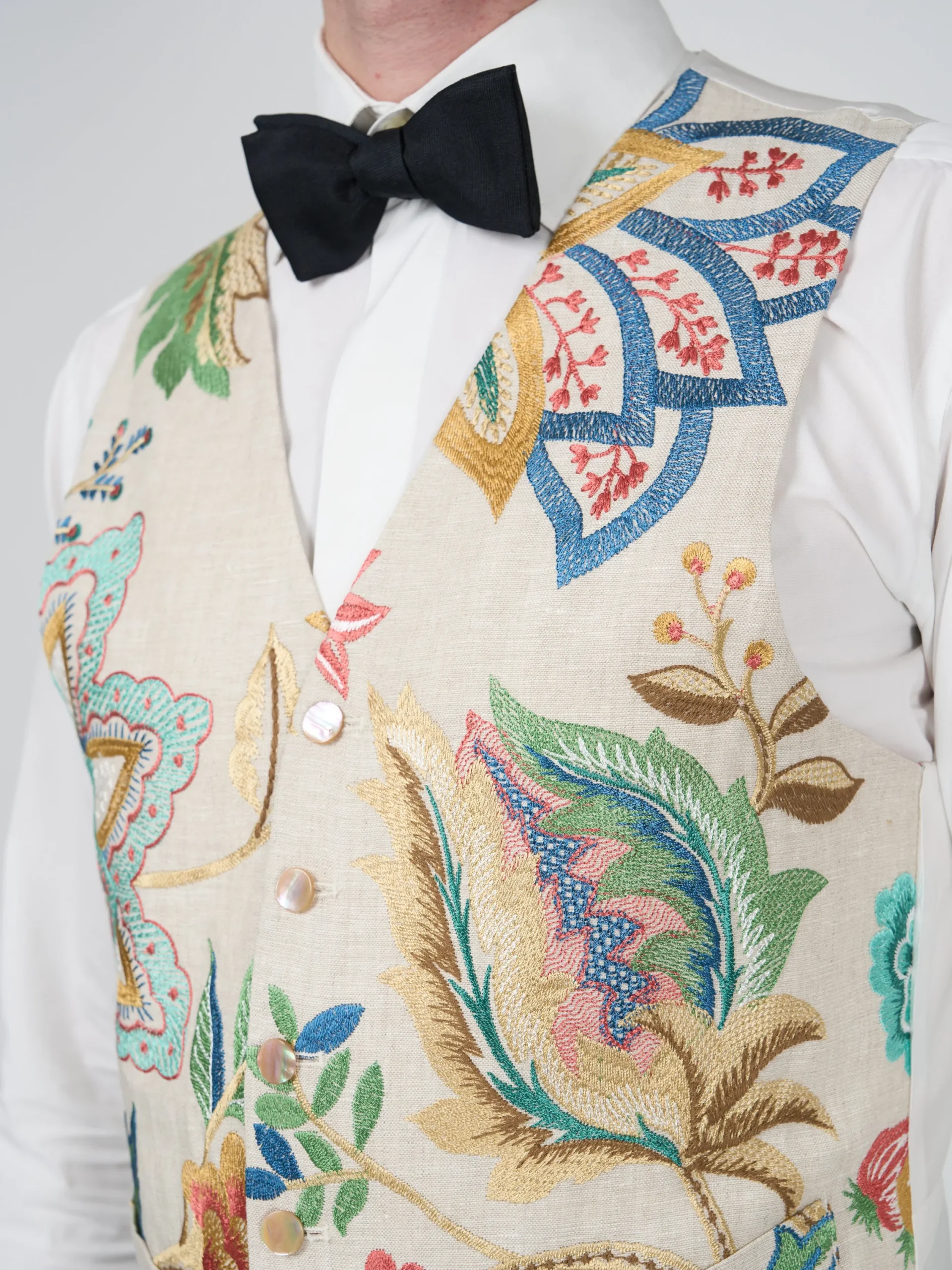 Favourbrook Multi Fulford Single Breasted 6 Button Waistcoat- Waistcoats | Single Breasted Waistcoats