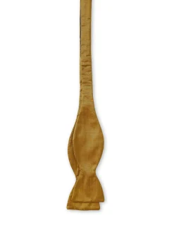 Favourbrook Mustard Douppion Silk Bow Tie- Bow Ties