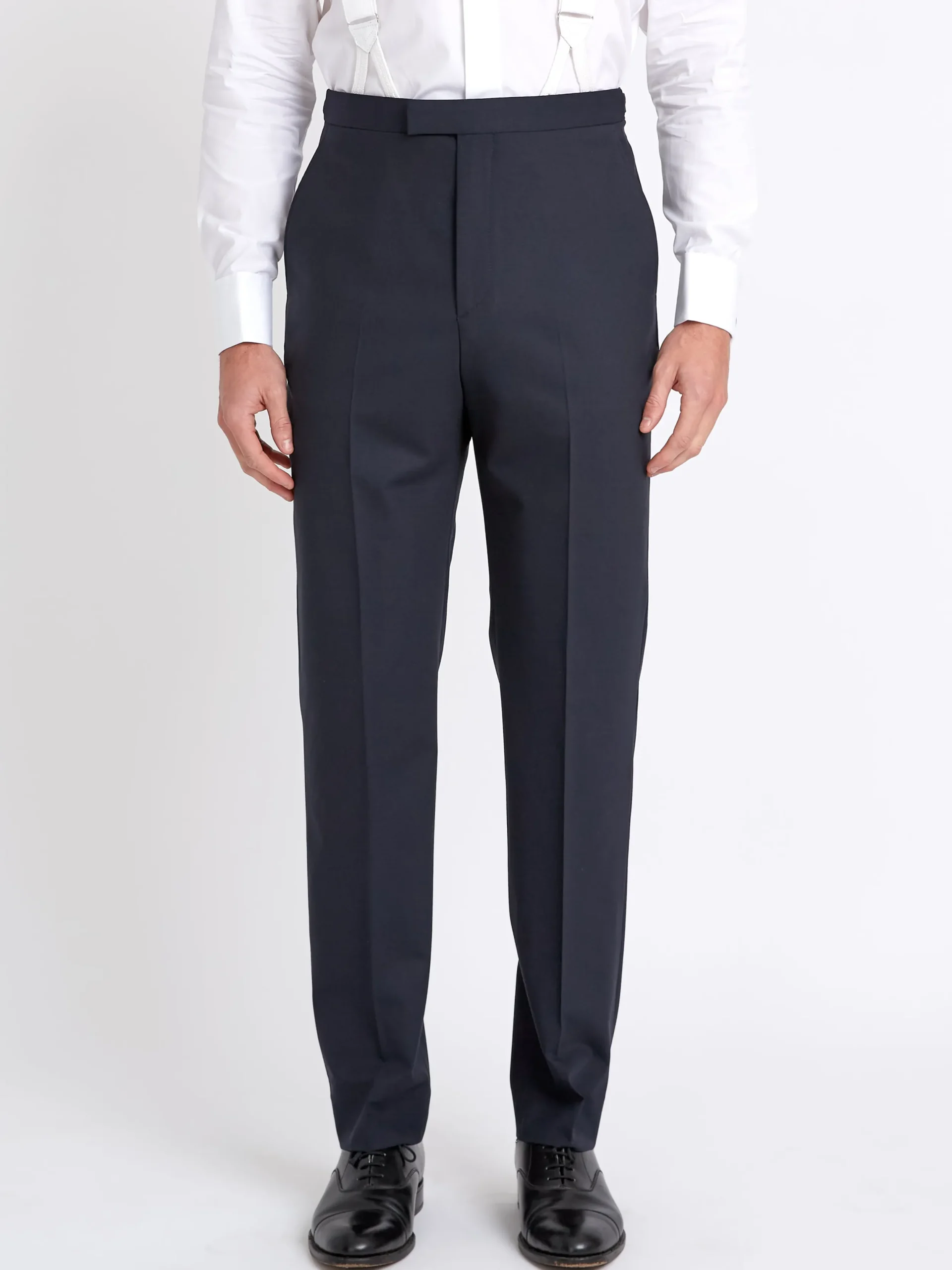 Favourbrook Navy Ascot High Waisted Flat Front Trouser- Royal Ascot | Wedding Attire