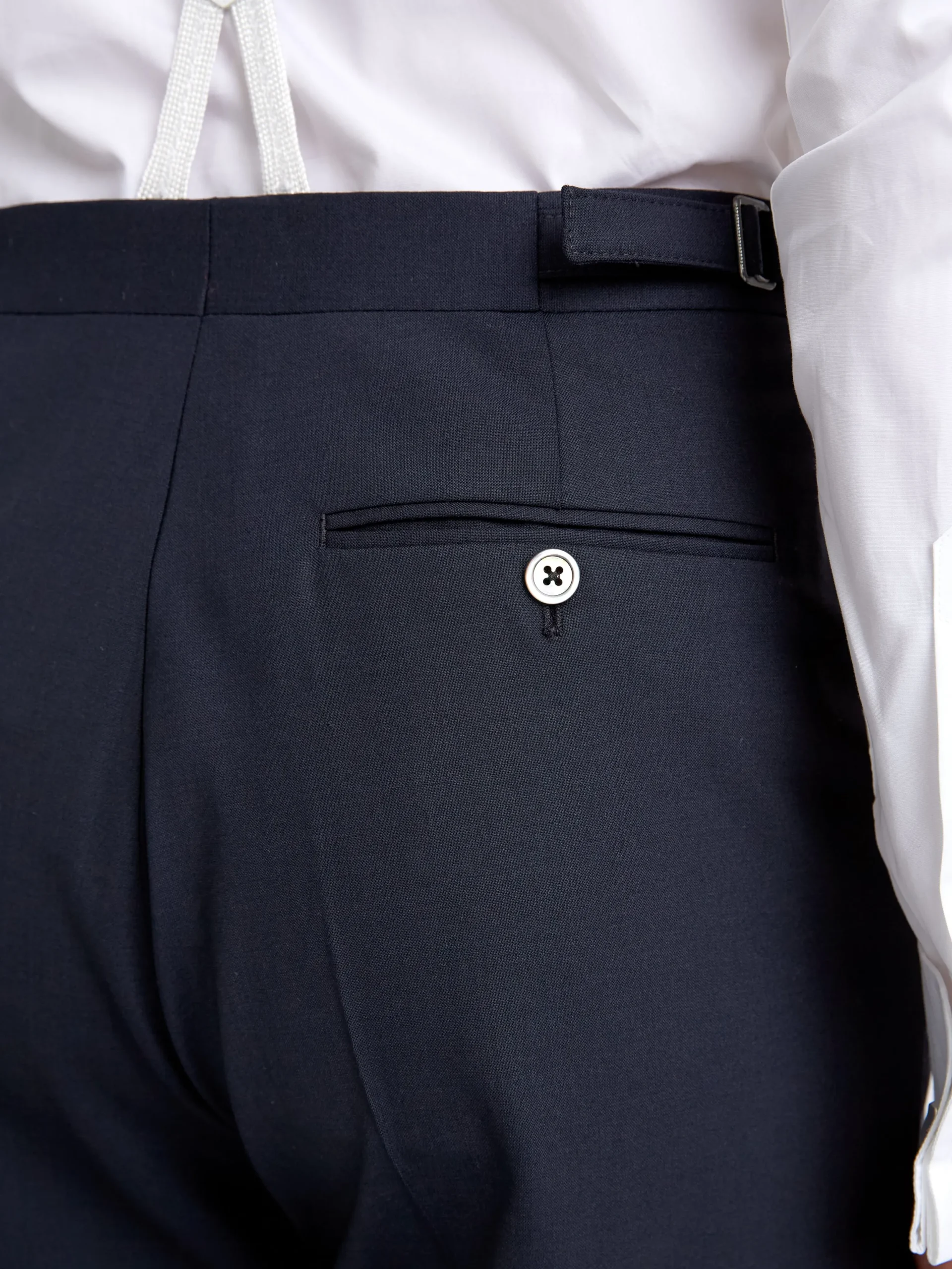 Favourbrook Navy Ascot High Waisted Flat Front Trouser- Royal Ascot | Wedding Attire